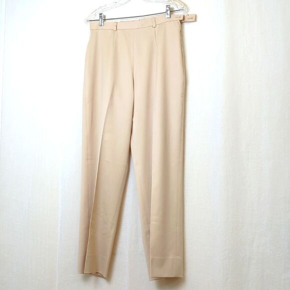 Escada Pants Size 40 Tan Tropical Wool Trouser - Picture 1 of 6